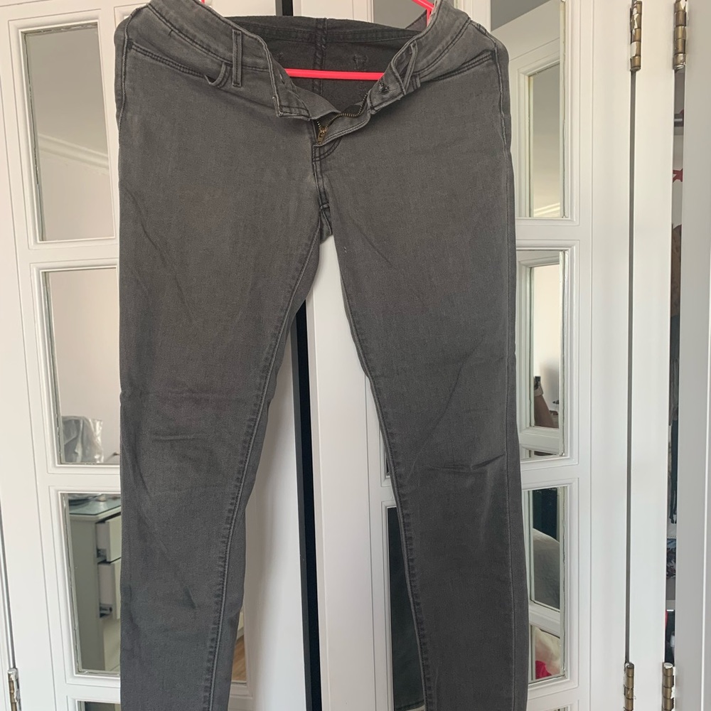 Black denim jeggings